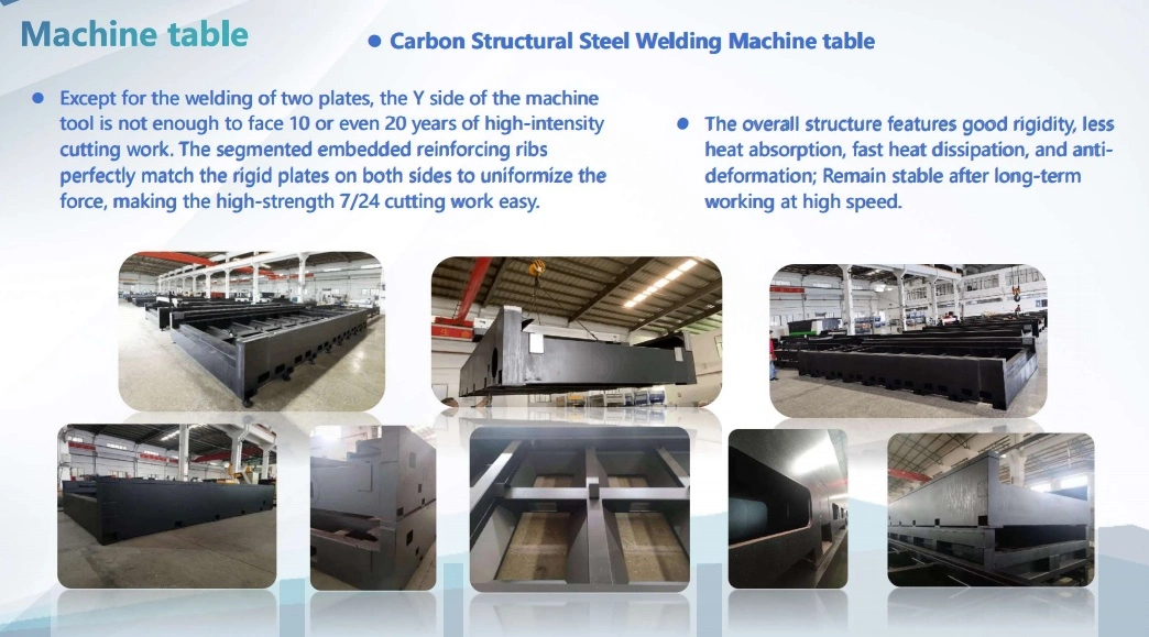 High Quality Carbon Iron Aluminum Metal Stainless Steel Cutting 1000W 1500W 2000W 3kw Fiber Laser Cutting Machine