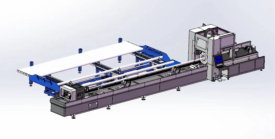 Fibre Laser Pipe Tube Cutting Machine CNC Sheet Metal Cutting with Pneumatic Chuck for Sale