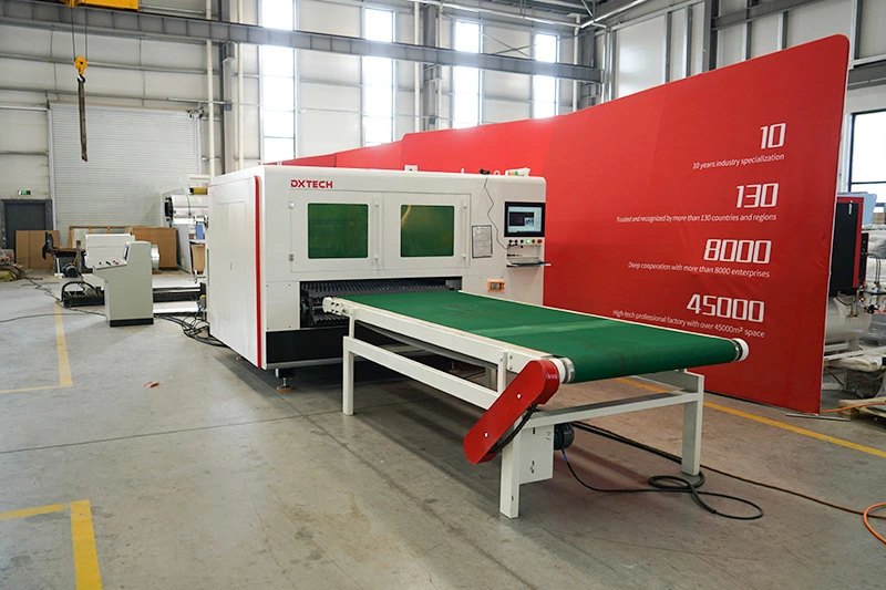 Dxtech Metal Coil Auto Fed Fiber Laser Cutting Machine Production